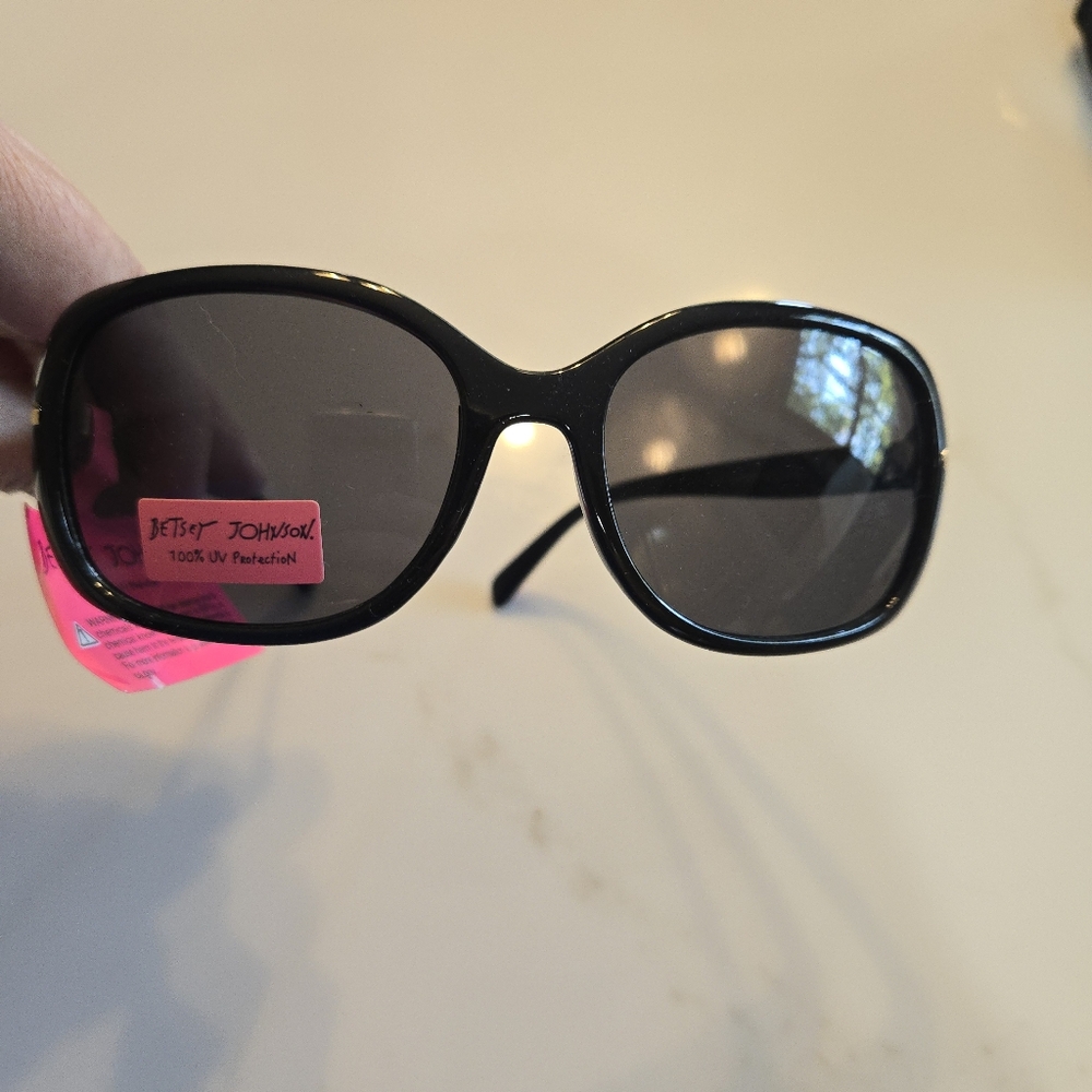 Betsey Johnson Black Gold Sunglasses